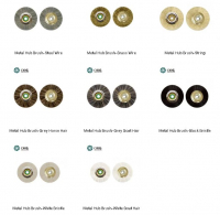 SPAZZOLE BLOCCATE JOTA MARCA ORO / METAL HUB BRUSH ORO