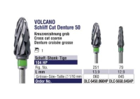 FRESE EDENTA VOLCANO IN CARBURO DI TUNGSTENO TAGLIO 50 FASCIA VERDE INTRECCIATO GROSSO CON RIVESTIMENTO DLC
