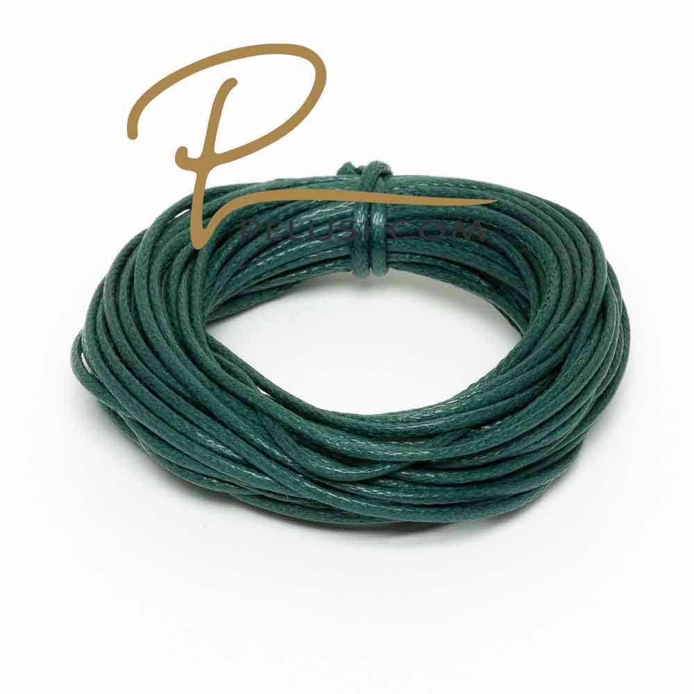 Filo Di Cotone Cerato 2mm - 100 Iarde Nero Per Bracciali, Collane E Macram&egrave;