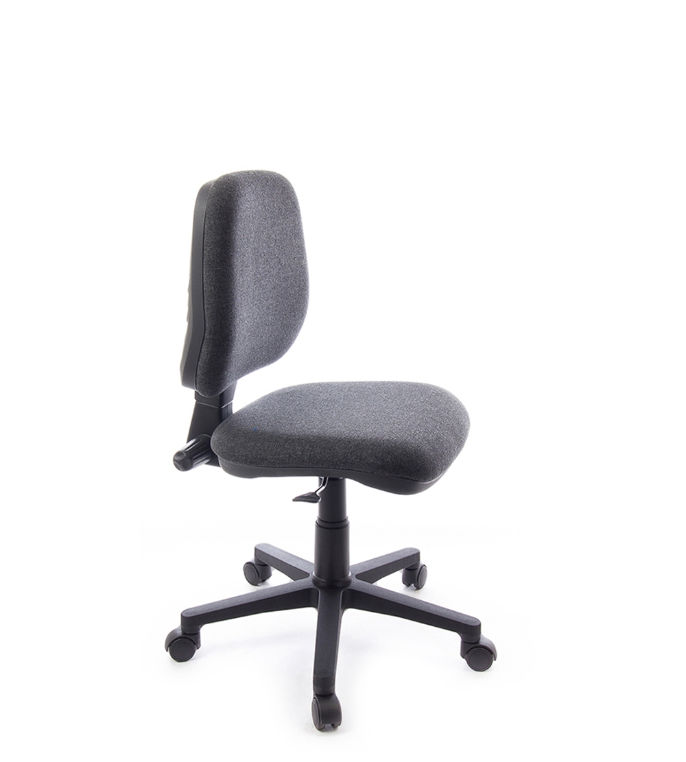 Sedia da ufficio Picton, Poltrona direzionale con braccioli, Sedia ergonomica da ufficio, Blu