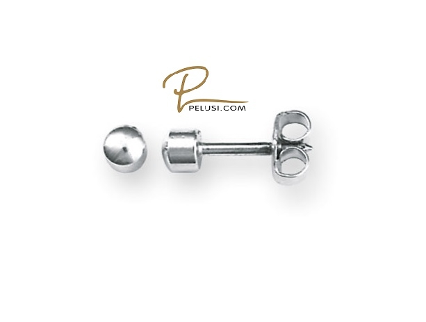 Orecchini A Catena E Pallina Di 4 Mm, Argento 925