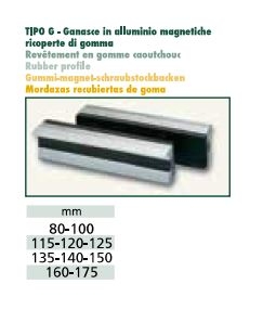 Confezione da 2 cuscinetti magnetici morbidi per morsa da banco multi-scanalatura, protezioni per ganasce da 153 mm, adatte a un'ampia gamma di morse/morse e blocchi