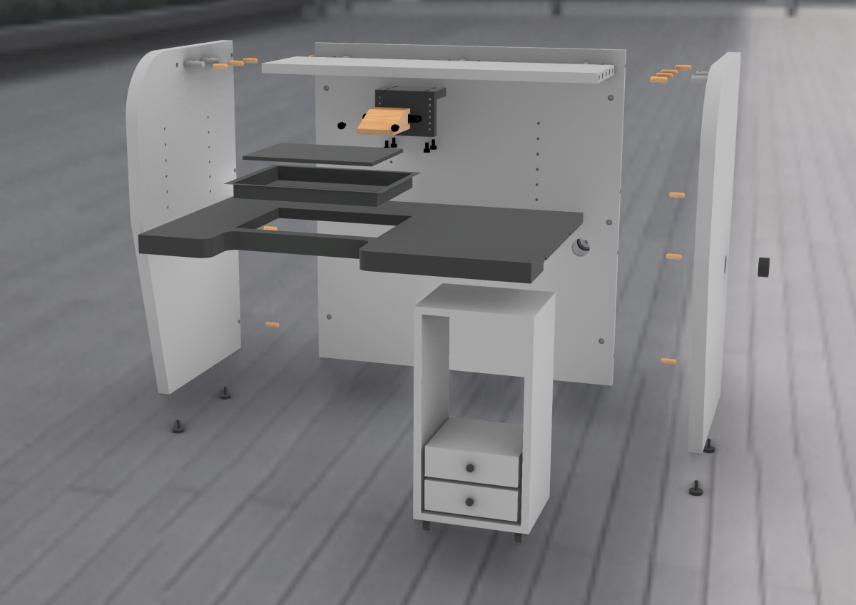 BANCO PER INCASTONATURA STARGEM GREY - STONE SETTERS WOOD WORKBENCH ...